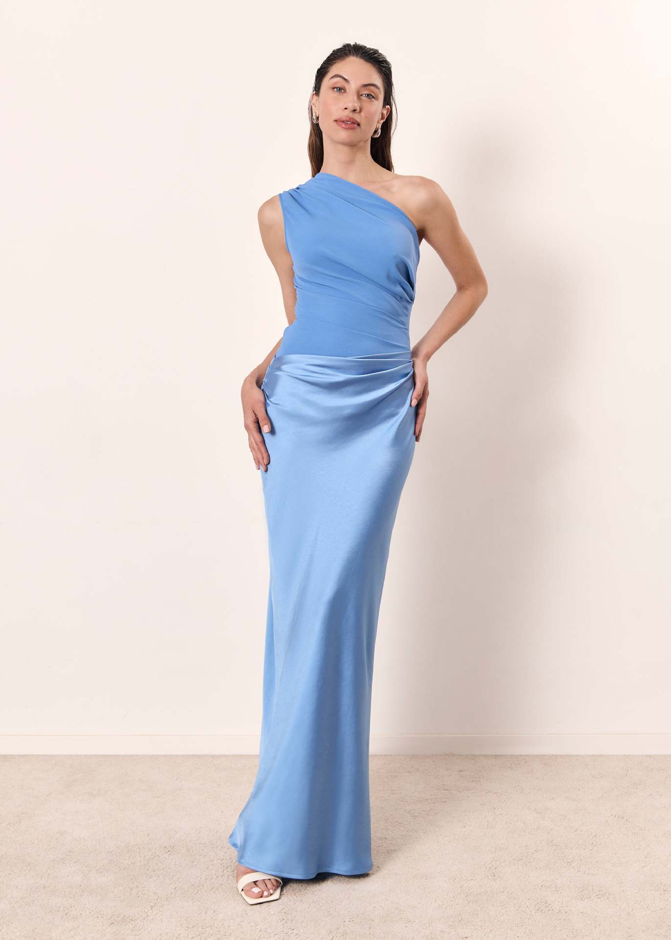 One-Shoulder Evening Wedding Guest Dress - stylish women's fashion apparel with premium quality, comfortable fit, and...