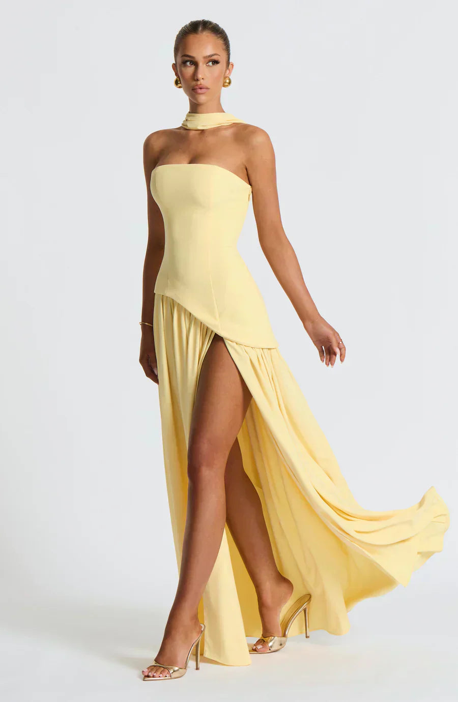 Emily | Asymmetric Maxi Wedding Guest Dress