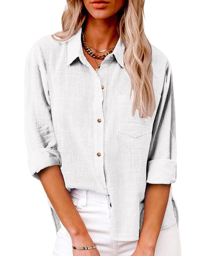 Tabitha | Women's Collared Long Sleeve Button Up Shirt